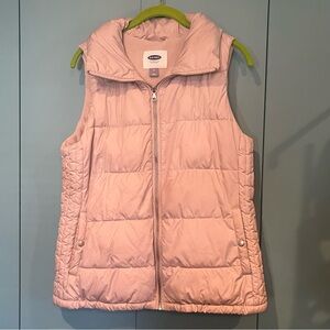 Fleece lined reflective puffer vest